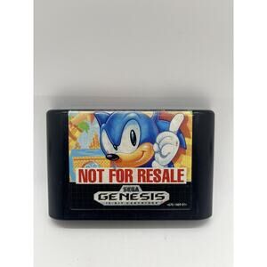 Sonic the Hedgehog (Sega Genesis 1991) Not For Resale Tested Authentic Cart Only
